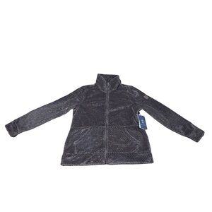 Free Country Butter Pile Fleece Jacket Size L Brown Plush Cozy NWT